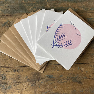 Box of 6 Thank You Cards by Meshwork Press
