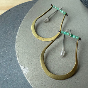 Brass Hinge Earrings in Brass By Eric Silva