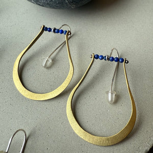 Brass Hinge Earrings in Brass By Eric Silva