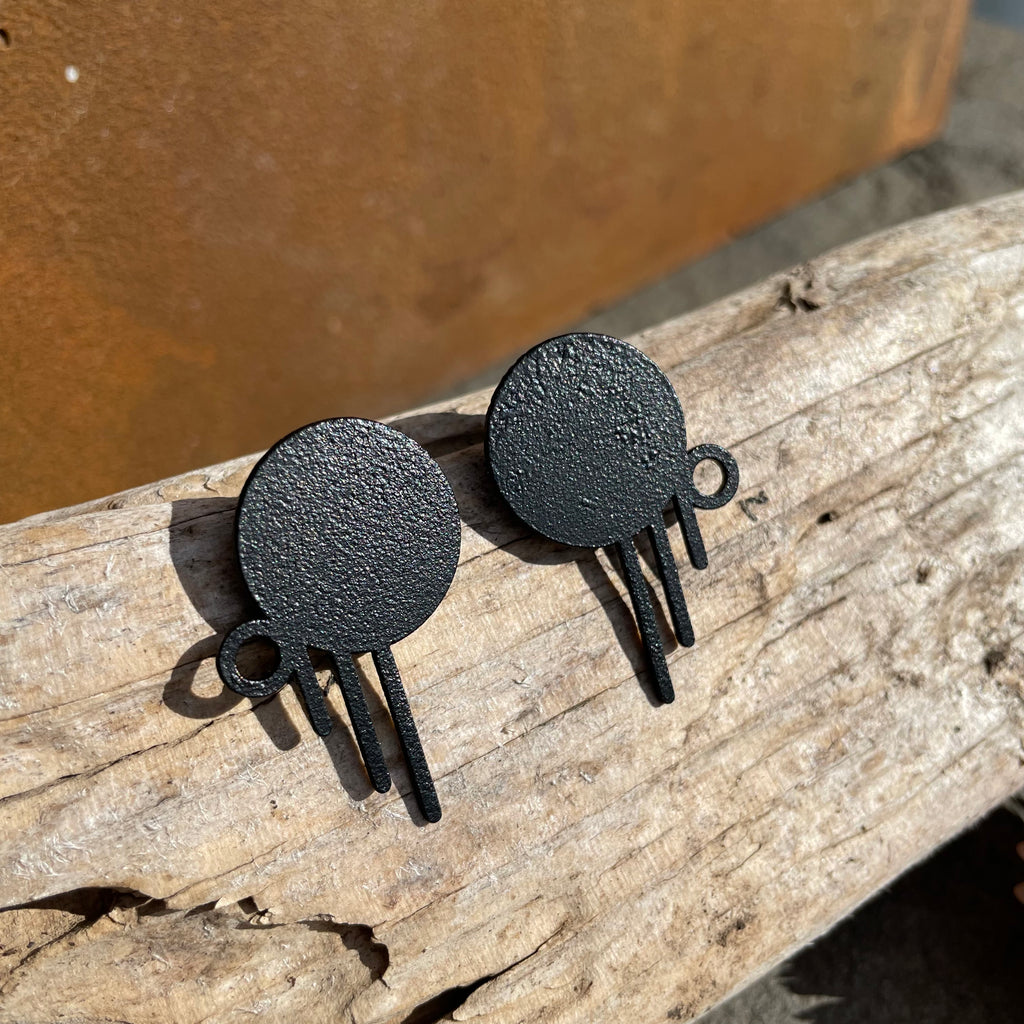 Cairo Earrings in Black Powder Coat by Days of August