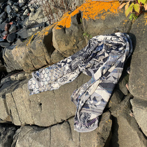 Carine Jacquard Scarf in Nuit by Letol