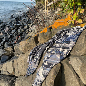 Carine Jacquard Scarf in Nuit by Letol