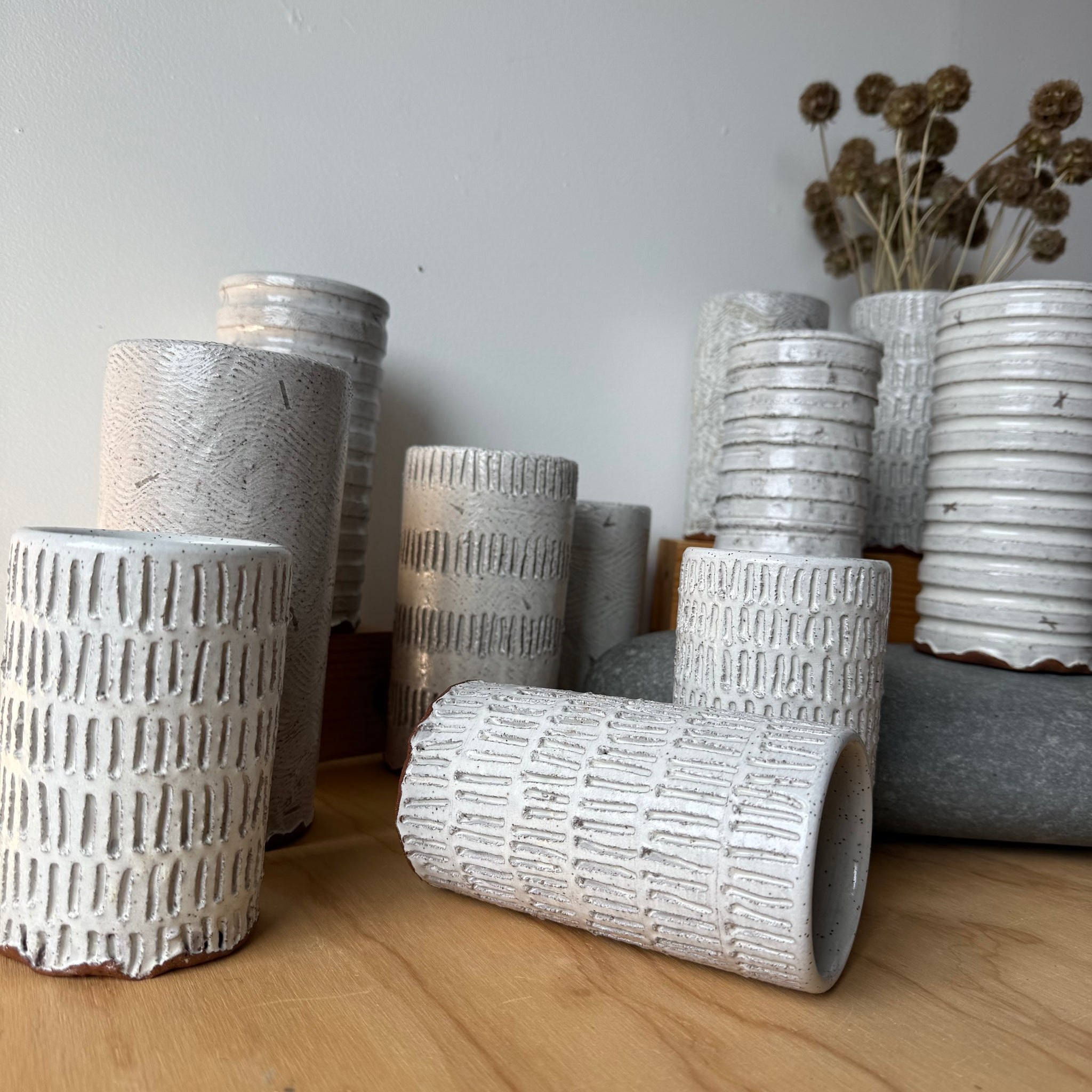 Carved Column Vase by Adam Greutzmacher