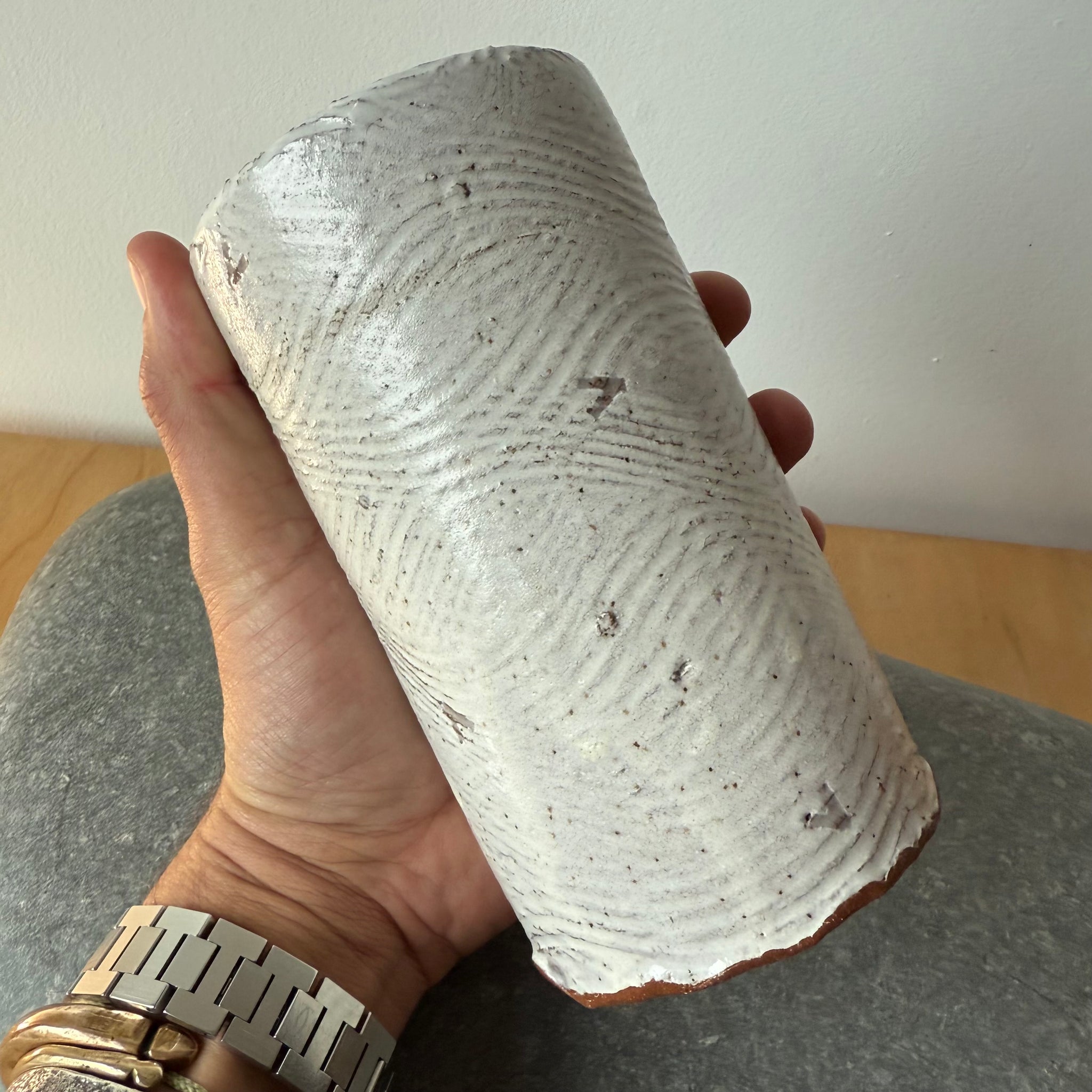 Carved Column Vase by Adam Greutzmacher