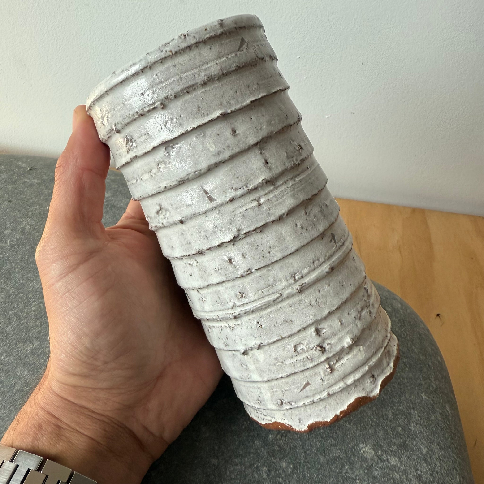 Carved Column Vase by Adam Greutzmacher