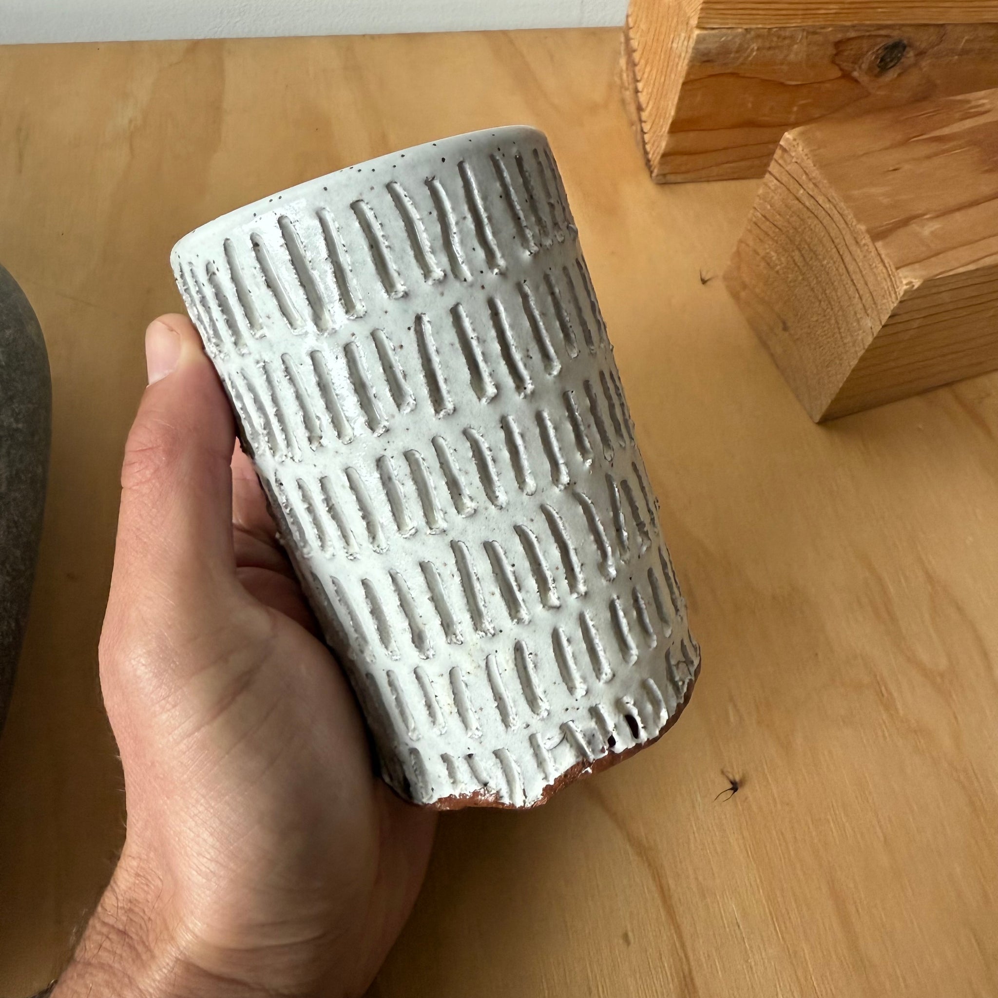 Carved Column Vase by Adam Greutzmacher