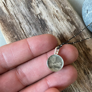 Clouds Photo Bezel Necklace on Sterling by Everyday Artifact