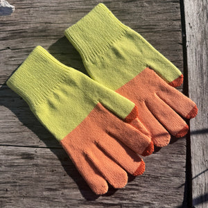 Color Block Touch Screen Gloves by Verloop Knits