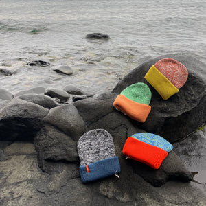 Colorblock Plush Beanie Hat by Verloop Knits