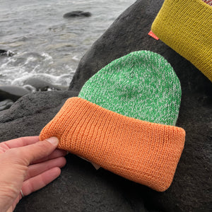 Colorblock Plush Beanie Hat by Verloop Knits