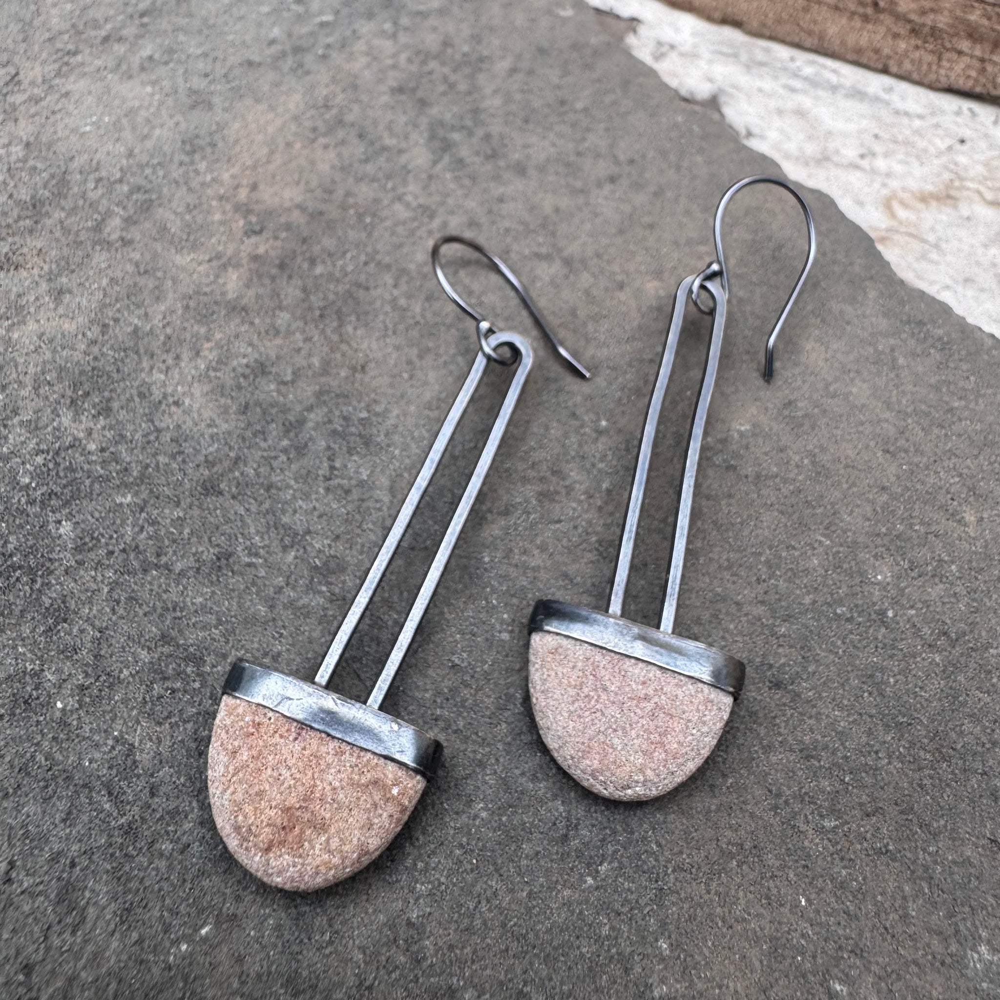 Column Stone Earrings by Lakestone Jewelry