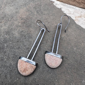 Column Stone Earrings by Lakestone Jewelry