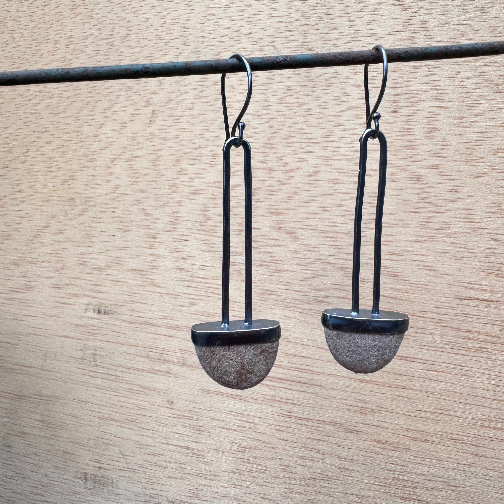 Column Stone Earrings by Lakestone Jewelry