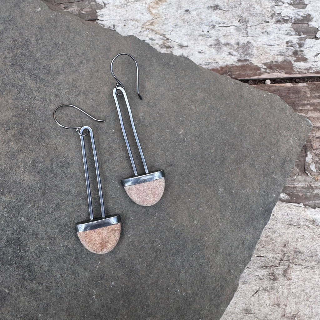 Column Stone Earrings by Lakestone Jewelry