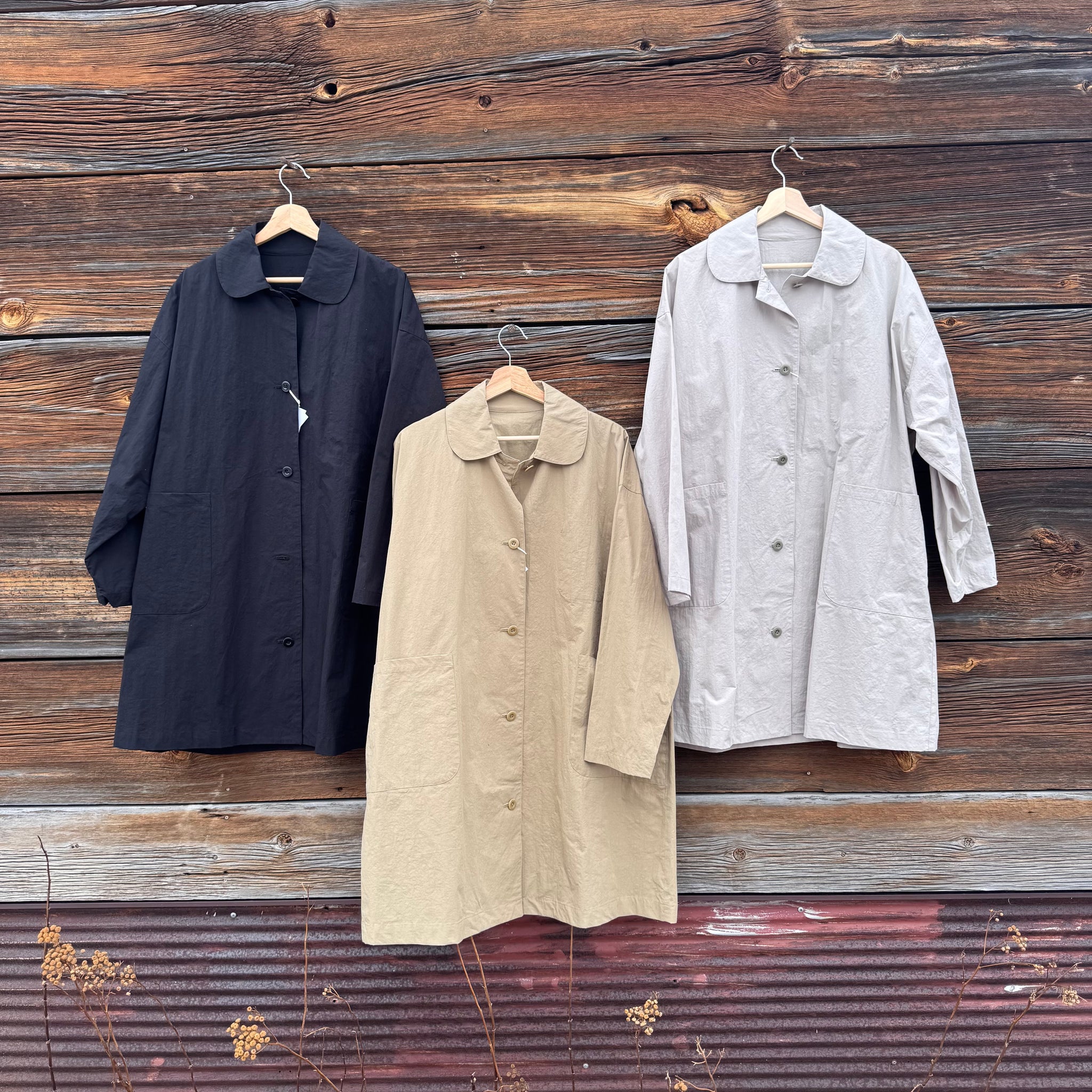 Cotton Nylon Beuys Coat by Sarah Wear