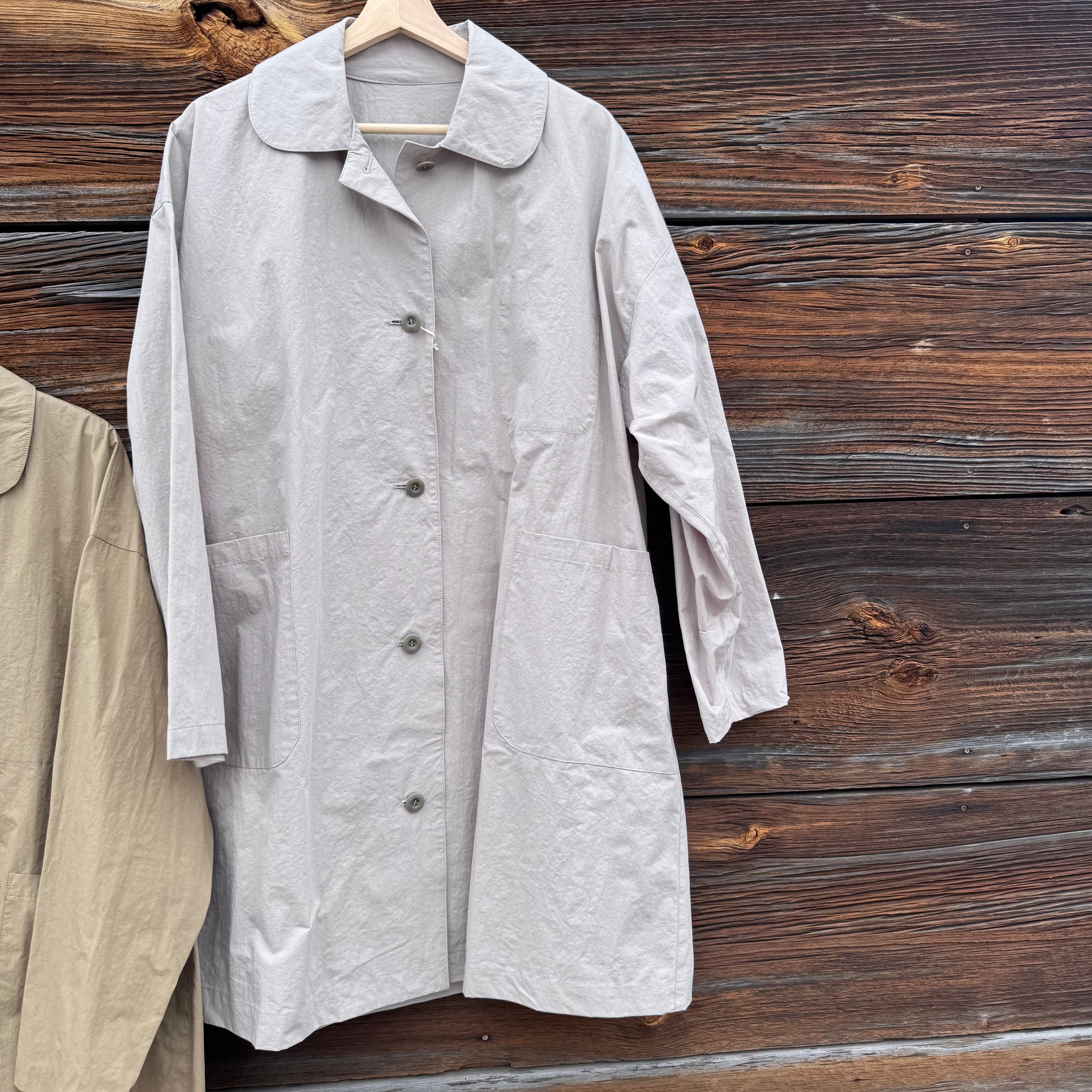 Cotton Nylon Beuys Coat by Sarah Wear
