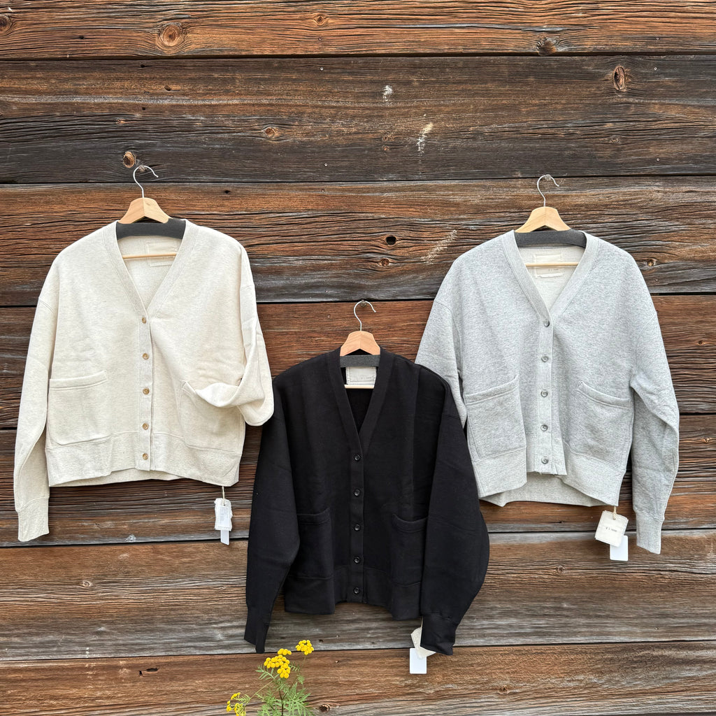 Cotton Tencel Brushed Fleece LS Cotton Cardigan, One Size