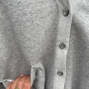 Cotton Tencel Brushed Fleece LS Cotton Cardigan, One Size