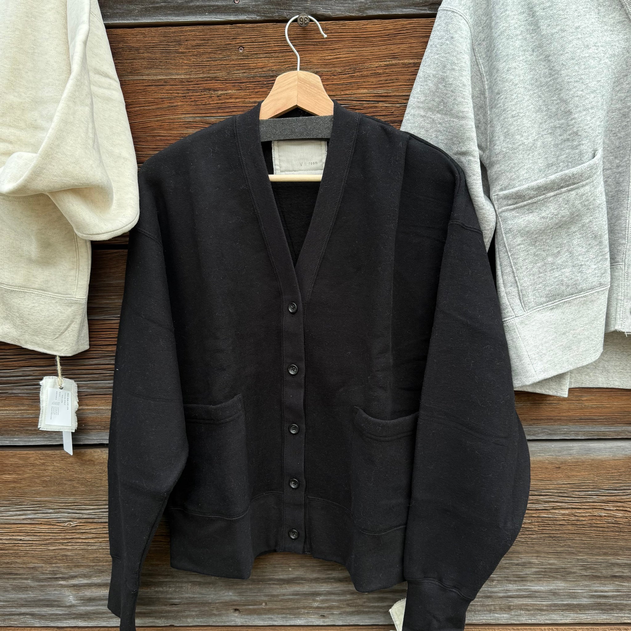 Cotton Tencel Brushed Fleece LS Cotton Cardigan, One Size