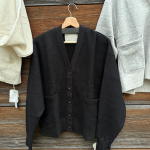 Cotton Tencel Brushed Fleece LS Cotton Cardigan, One Size