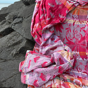 Cristina  Jacquard Scarf in Hibiscus by Letol