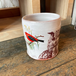 Decaled Earthenware Mug with Owl 3 by Justin Rothshank