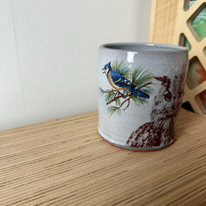 Decaled Mug with Owl 7 by Justin Rothshank