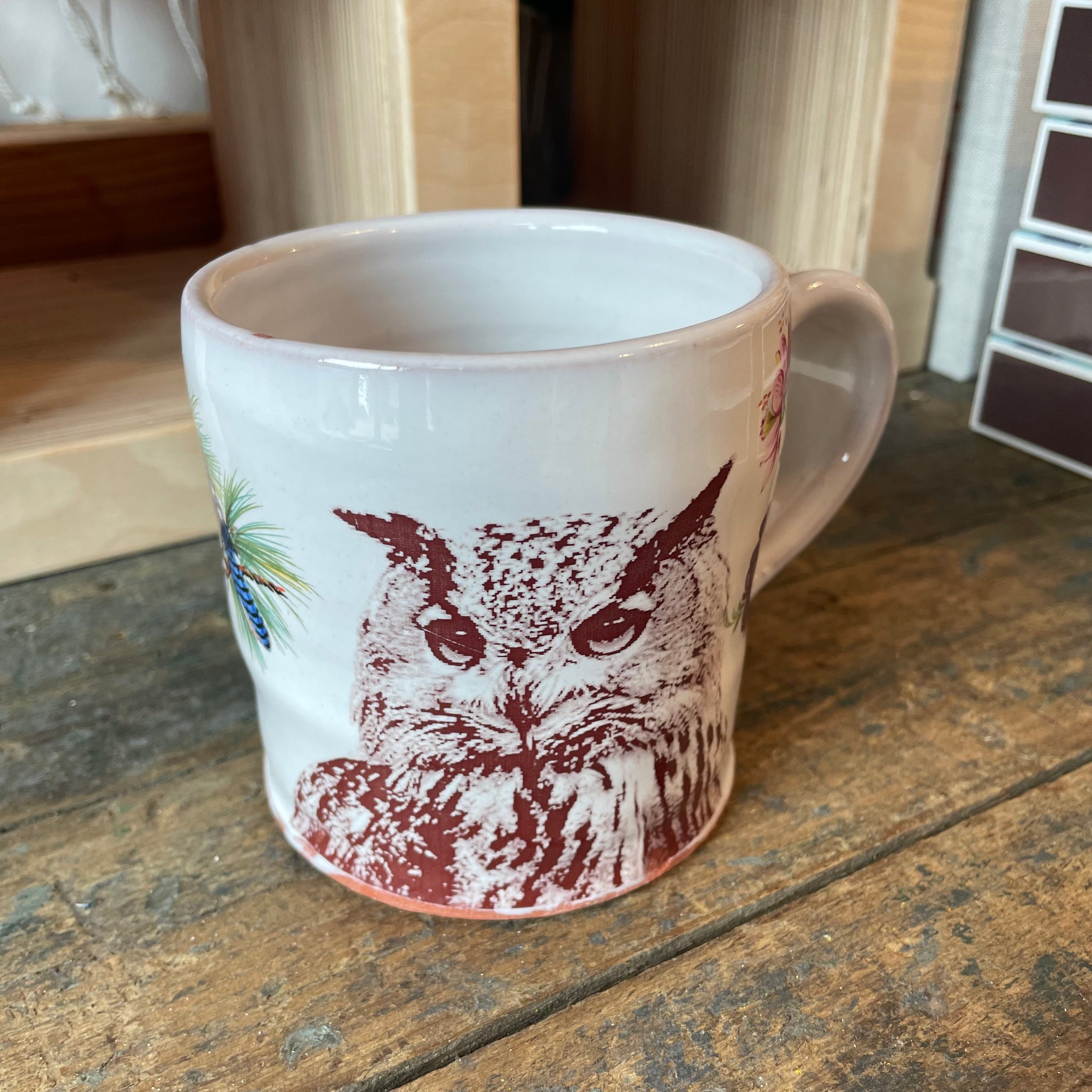 Decaled Owl Mug 5 by Justin Rothshank