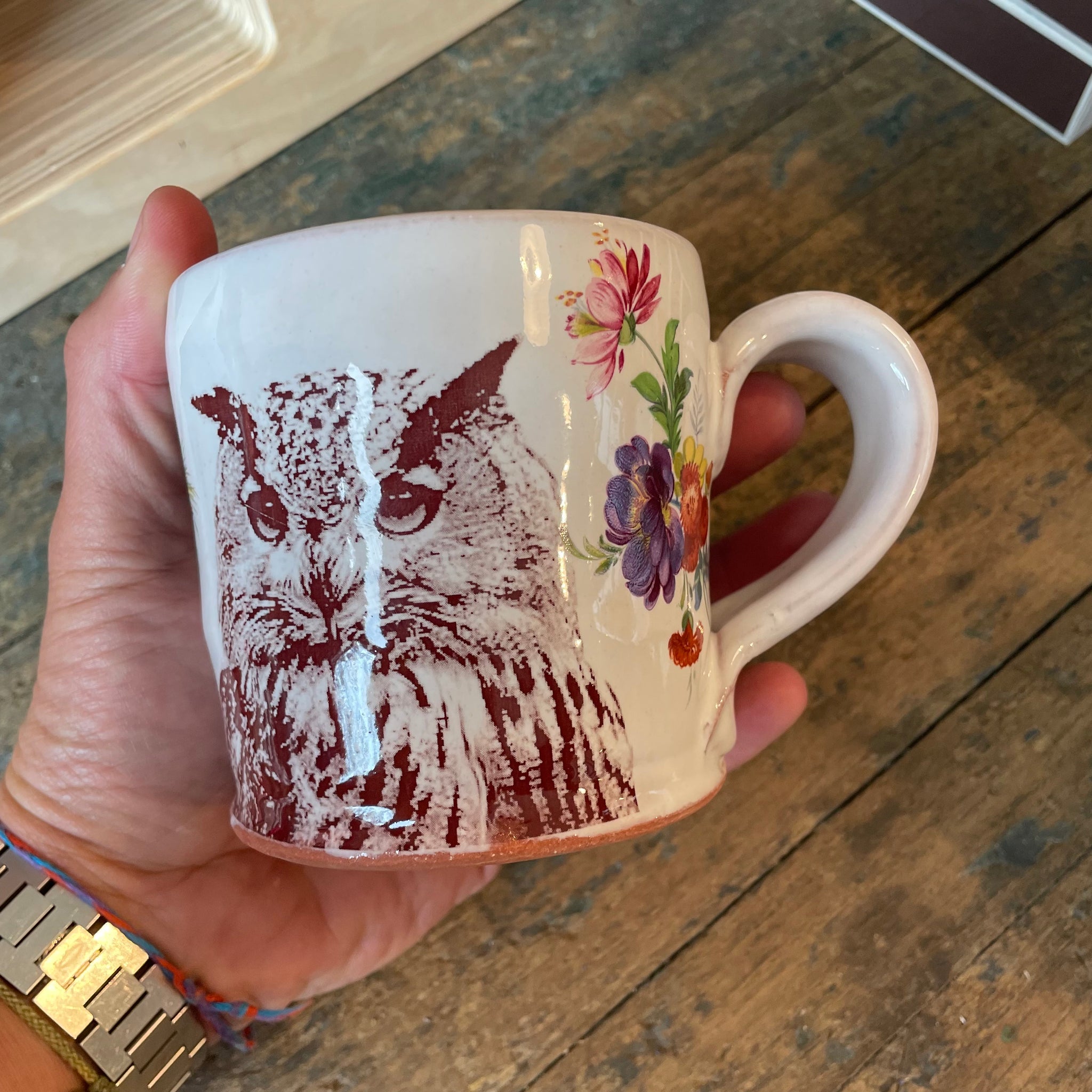 Decaled Owl Mug 5 by Justin Rothshank