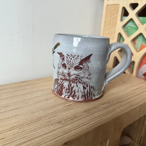 Decaled Owl Mug 6 by Justin Rothshank