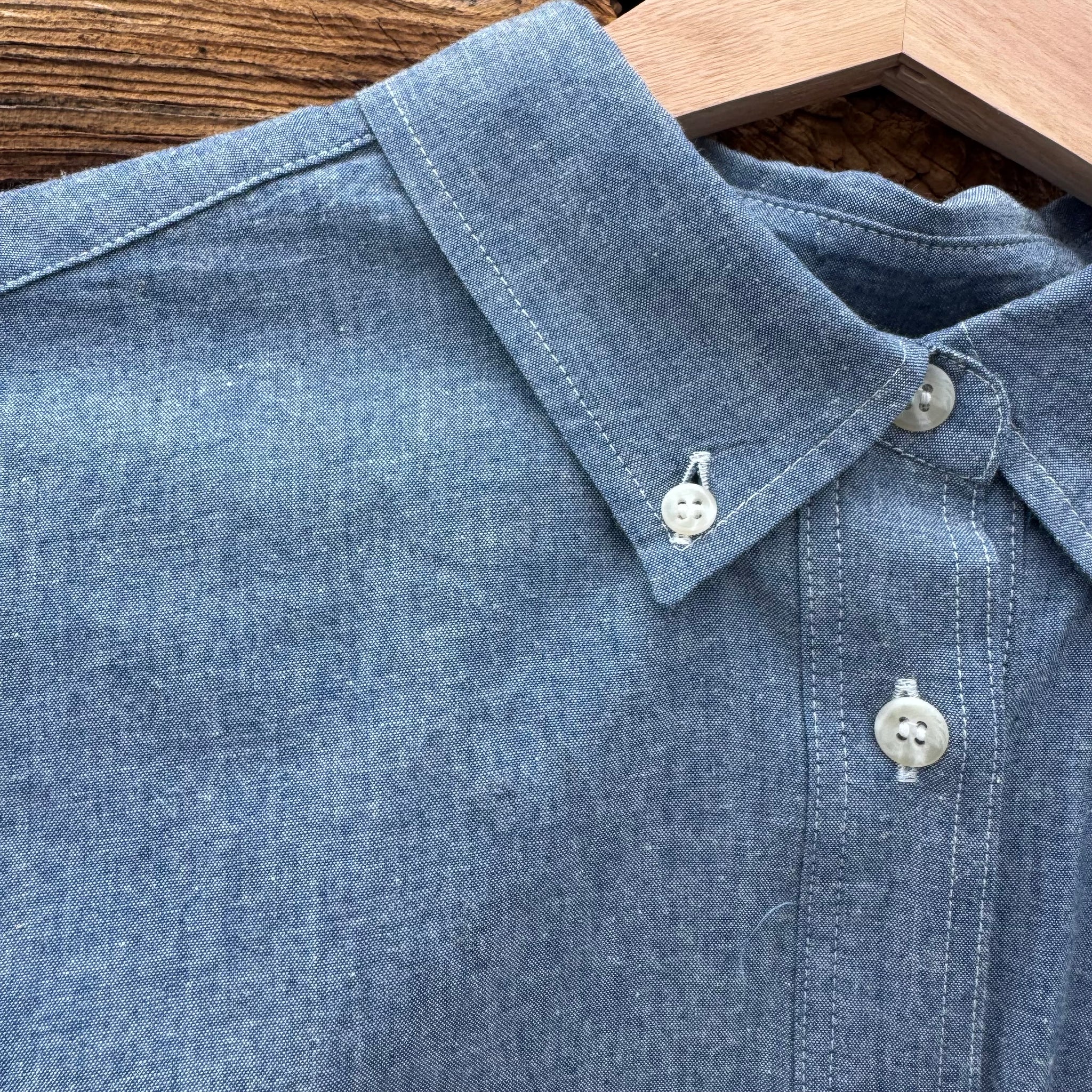 Delon Shirt in 100% Cotton Indigo Chambray by Sarahwear