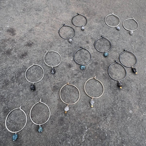 Diamond Hoop Earrings by Everart Designs