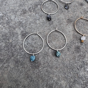 Diamond Hoop Earrings by Everart Designs