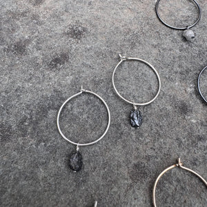Diamond Hoop Earrings by Everart Designs