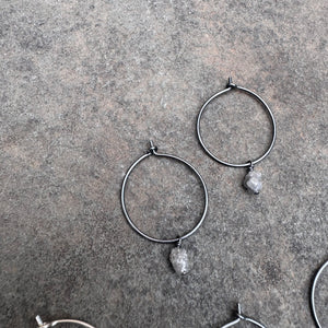 Diamond Hoop Earrings by Everart Designs