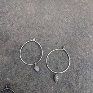 Diamond Hoop Earrings by Everart Designs