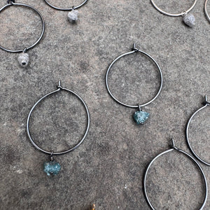 Diamond Hoop Earrings by Everart Designs