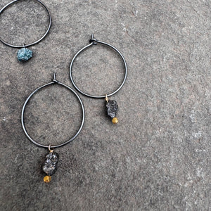 Diamond Hoop Earrings by Everart Designs