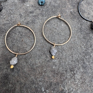 Diamond Hoop Earrings by Everart Designs