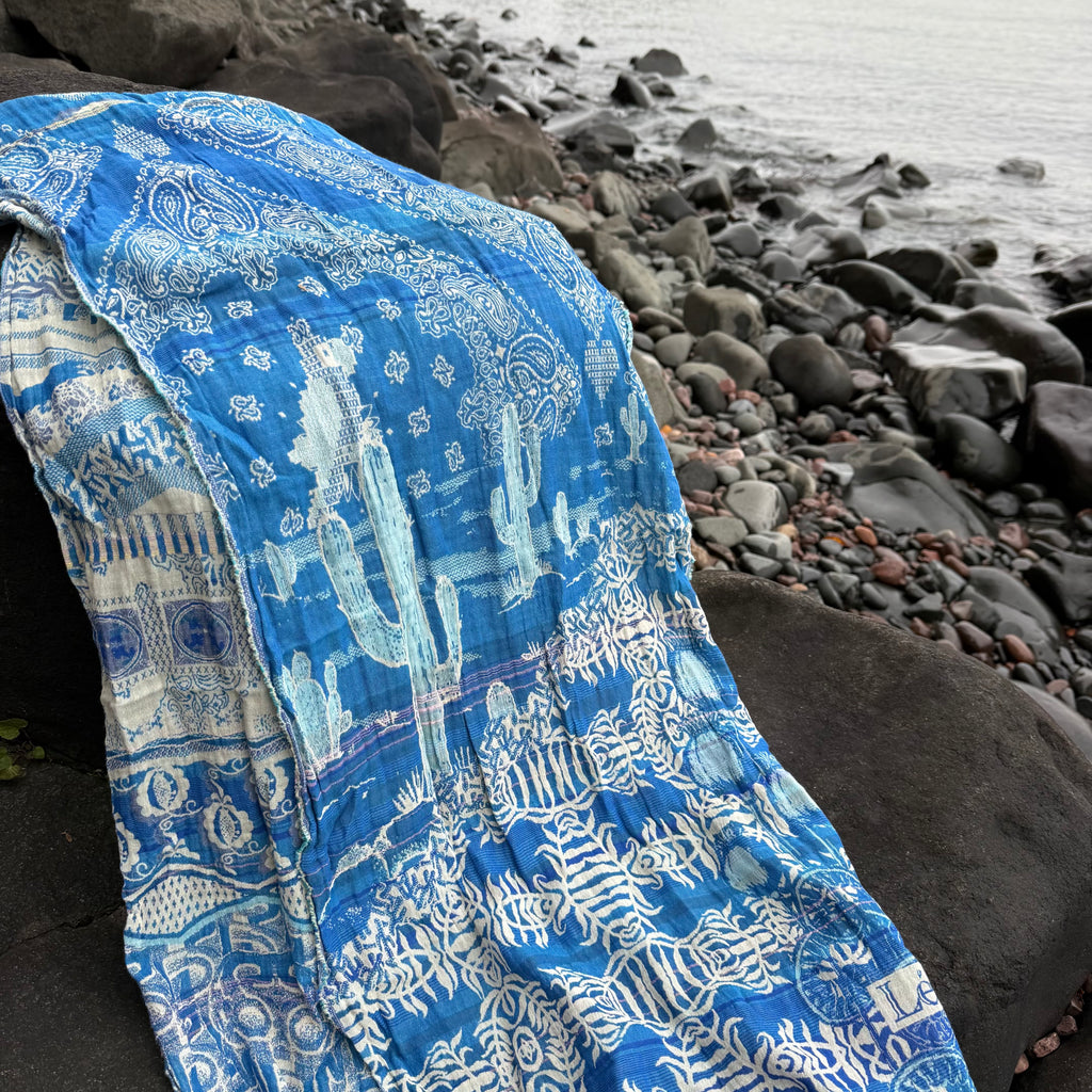 Diego Jacquard Scarf in Pacifique by Letol