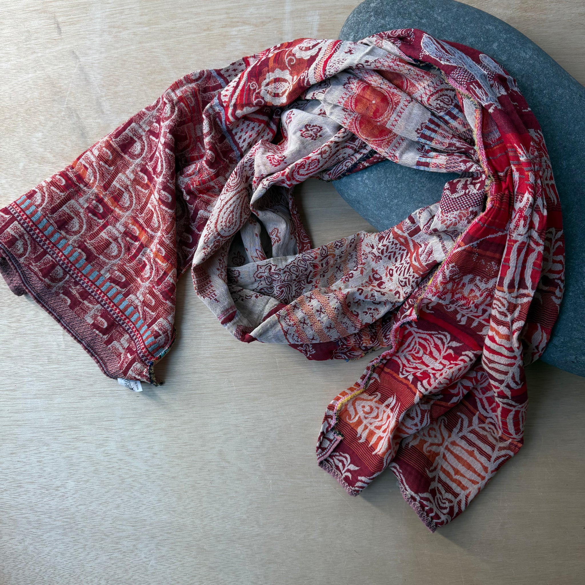 Diego Jacquard Scarf in Papricka by Letol