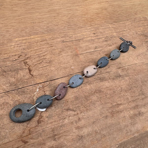 Double Drilled Stone Bracelet by Lakestone Jewelry