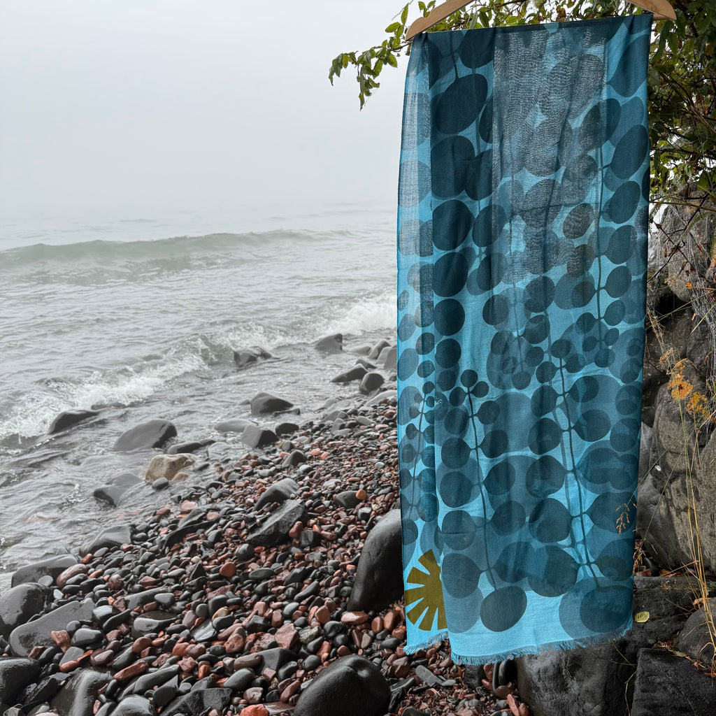 Echo Merino Scarf in Escape by Susie Pilgrim Waters