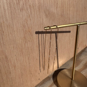 Enamel Dot Chain Threader Earrings by RDB
