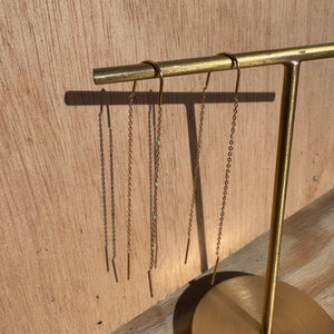 Enamel Dot Chain Threader Earrings by RDB