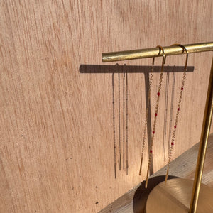 Enamel Dot Chain Threader Earrings by RDB