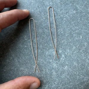 Extra Long Twist 14k Gold fill Earrings by 8.6.4 Design