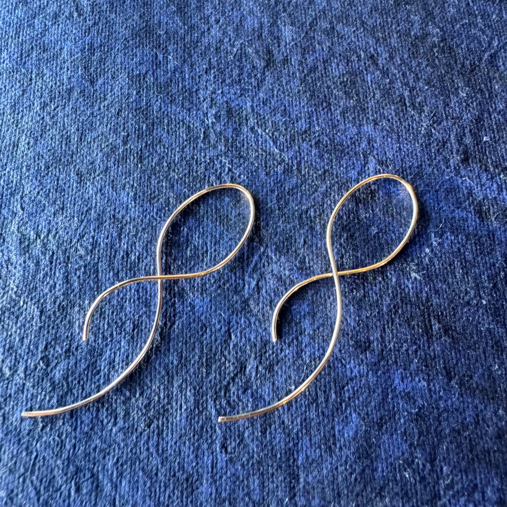 Flat Spiral 14k Gold fill Earrings by 8.6.4 Design
