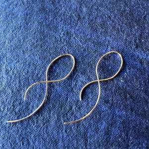 Flat Spiral 14k Gold fill Earrings by 8.6.4 Design