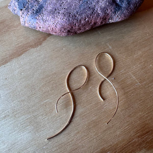 Flat Spiral 14k Gold fill Earrings by 8.6.4 Design